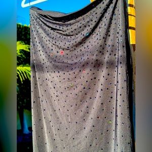 SWAROVSKI X SKIMS - NWT Jelly Sheer Tube Skirt in ONYX - Size L (LIMITED)